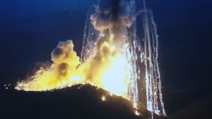 Армения обвинила Азербайджан в использовании запрещенных фосфорных снарядов: видео