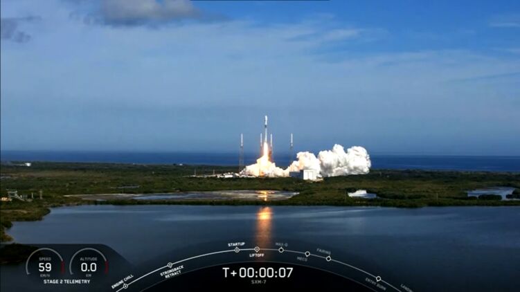 Ракета SpaceX вывела на орбиту спутник Sirius SXM-7