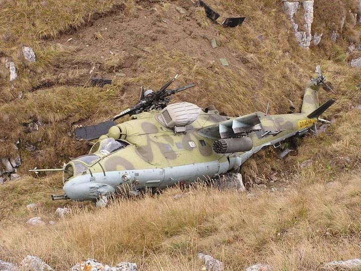 В Сирии во время патрулирования упал ударный вертолет РФ "Ми-35"