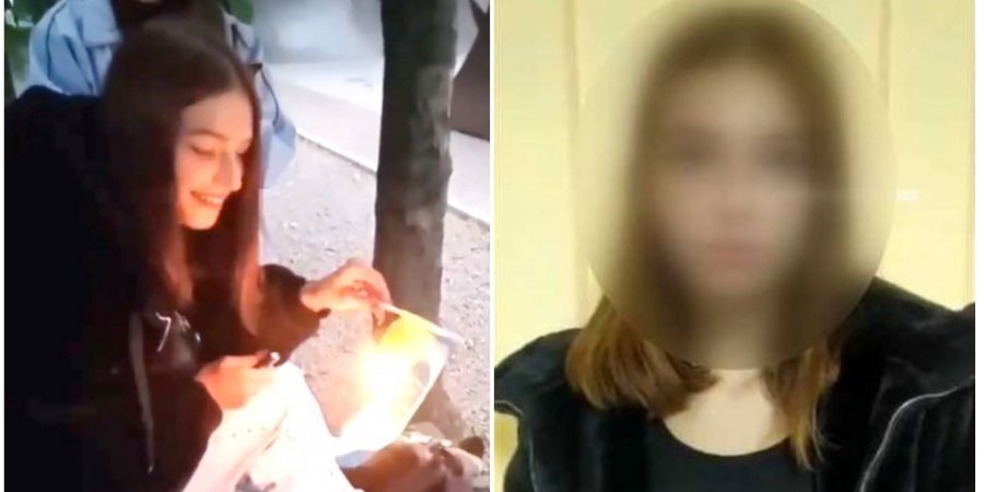 Девушка которая сожгла украинский флаг, записала видео с извинениями. ВИДЕО