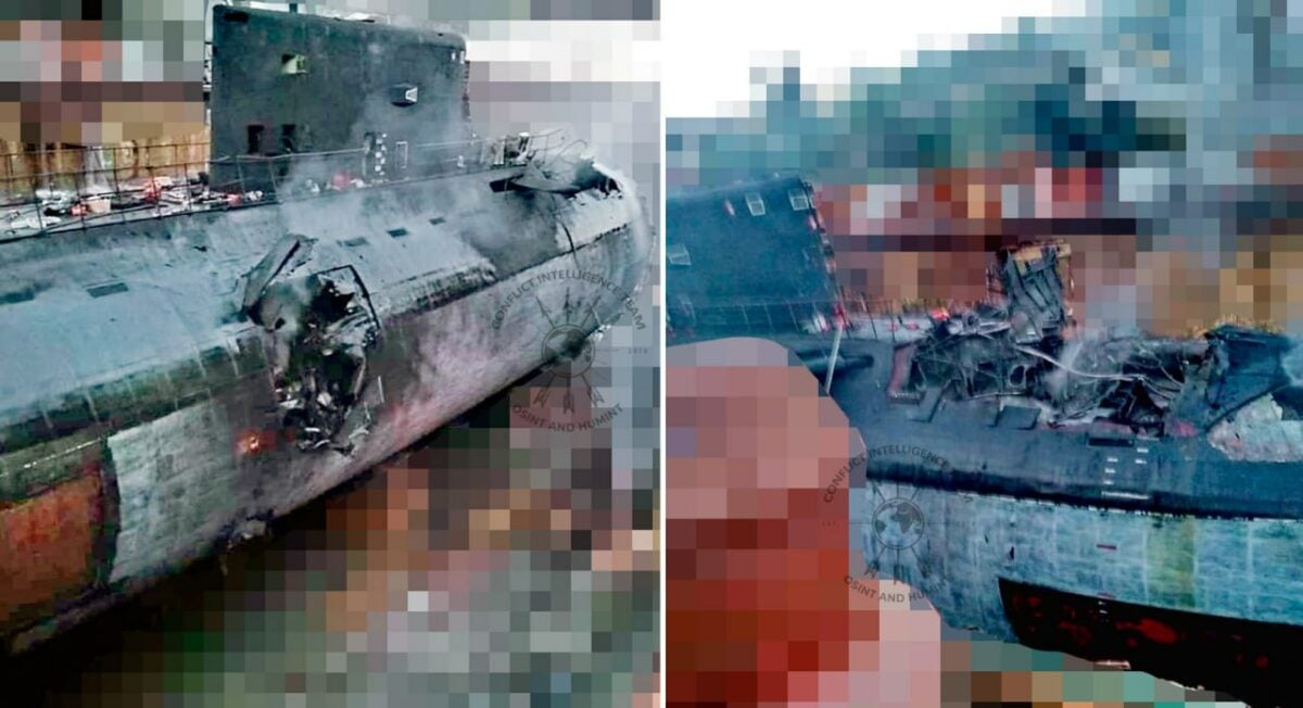 Опубликованы фото поврежденной подводной лодки «Ростов-на-Дону»