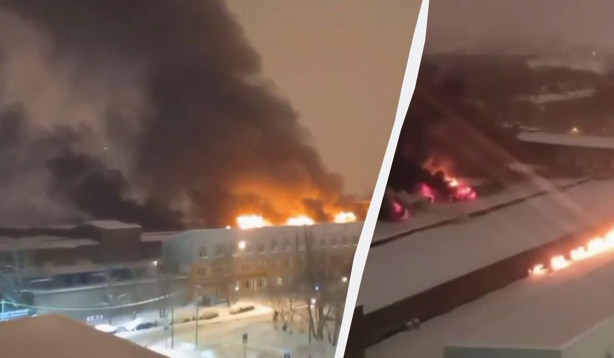 В Москве пылает завод специализированных автомобилей: слышны взрывы (видео)