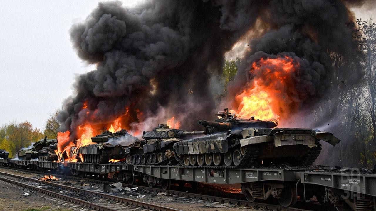 Украинские военные ударили по локомотиву с вражеской техникой. Сколько потеряли россияне