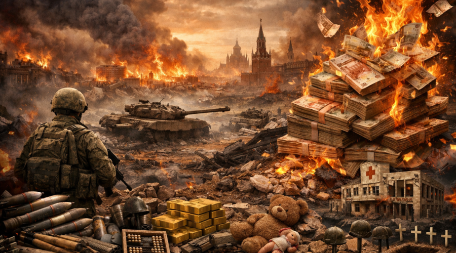 Cколько Россия сожгла денег на войну с Украиной за 12 лет?